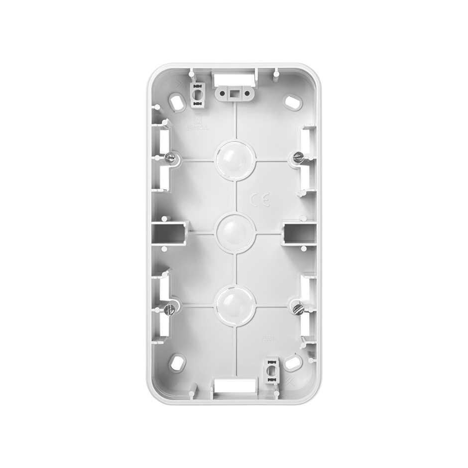 High surface mount box for 2 elements white Simon 75