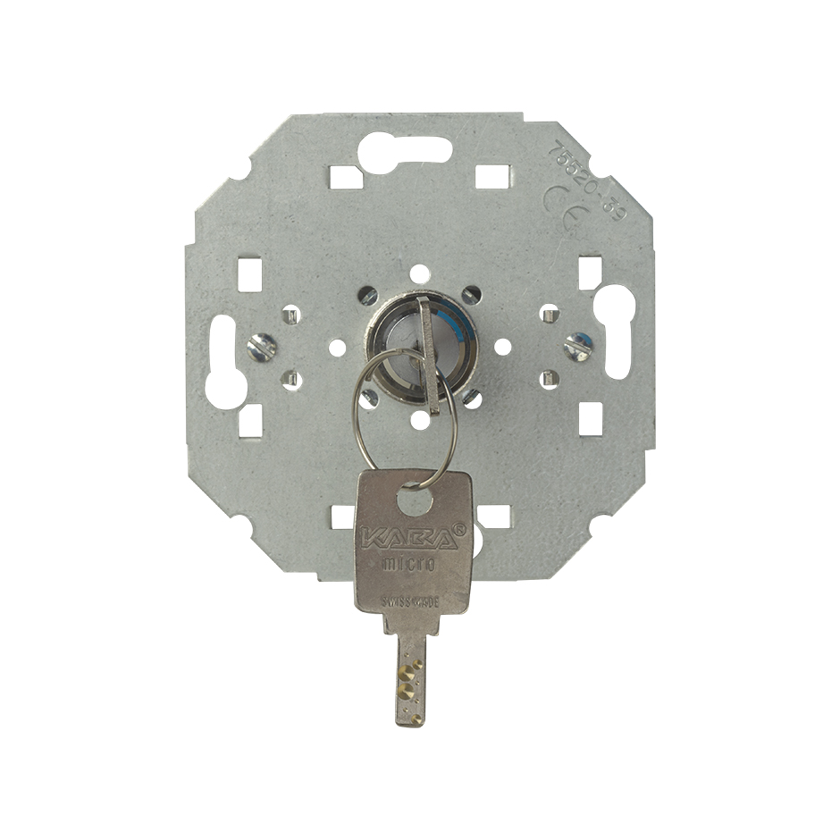 2-Position Key Switch with interlocking (key non-removable in terminals 3 and 4) Simon 75