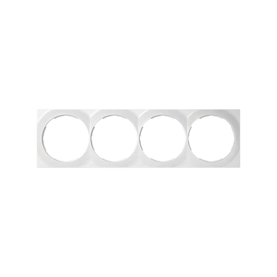Frame square for 4 elements white Simon 88