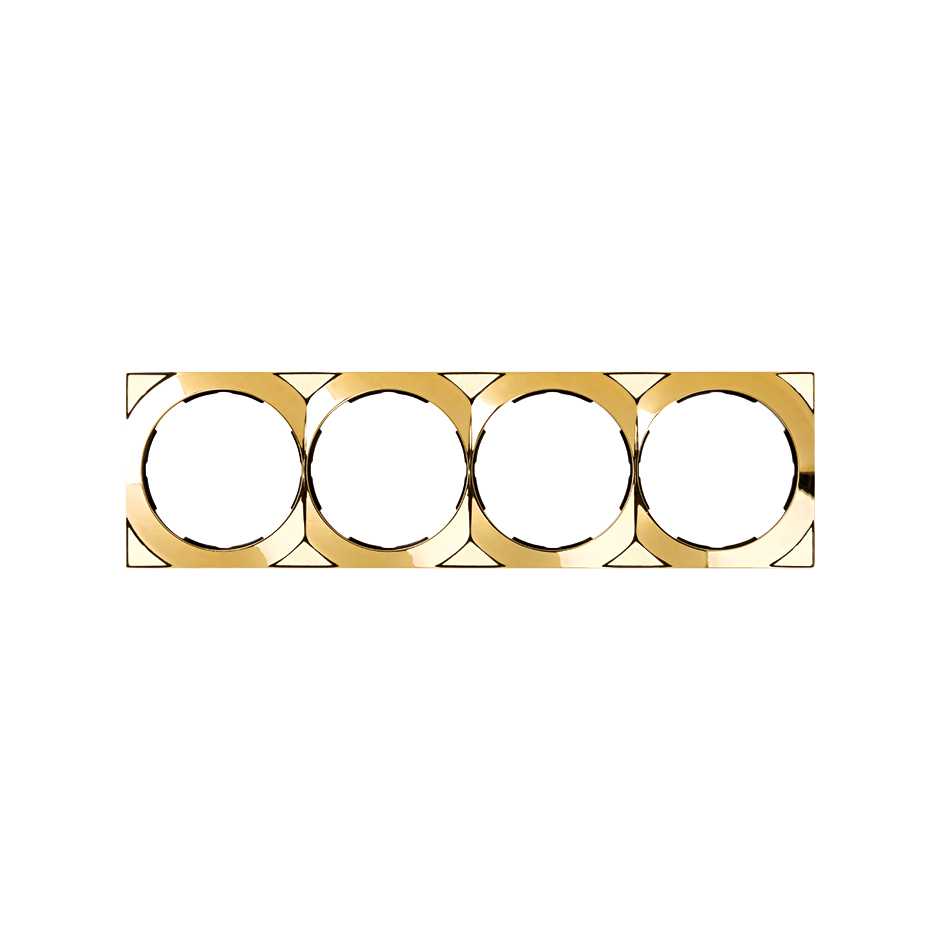 Frame square for 4 elements gold Simon 88