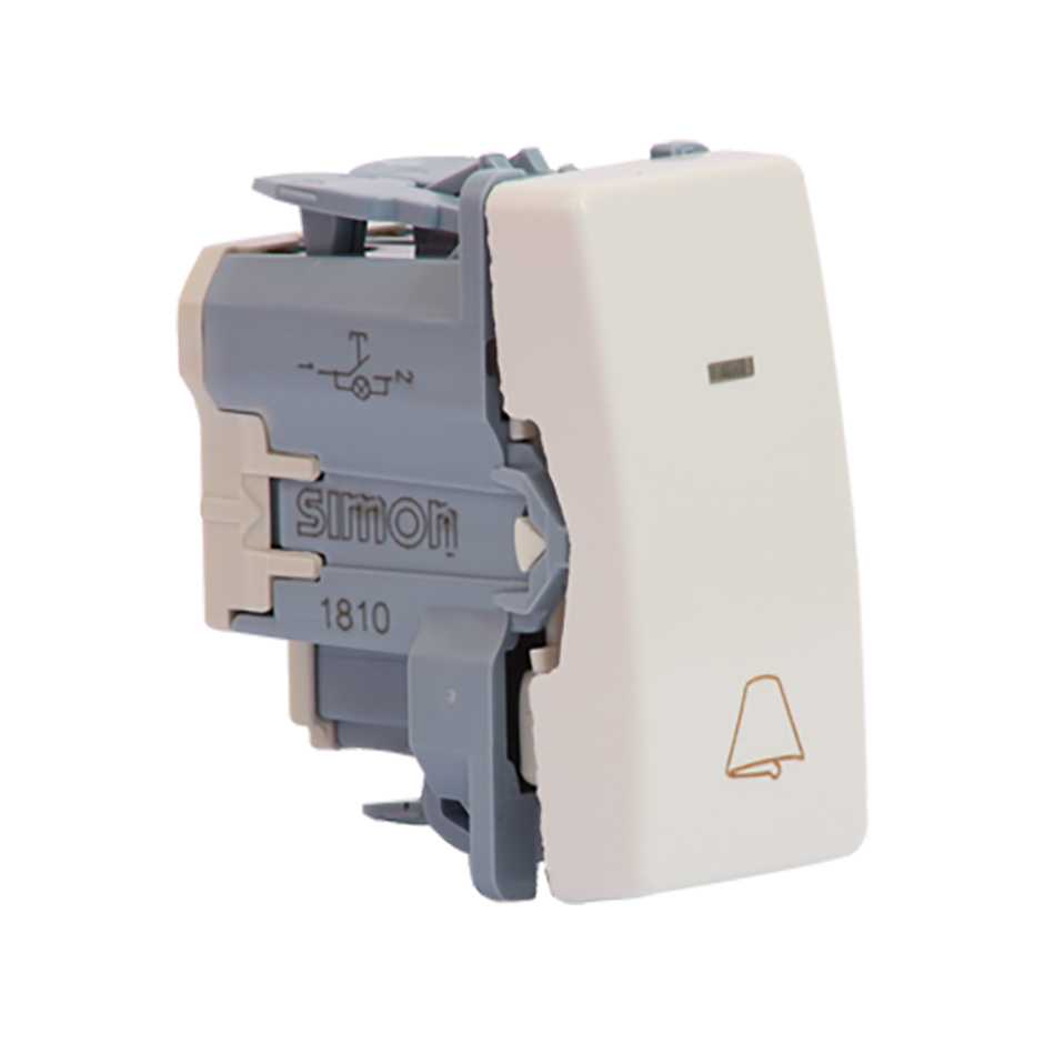 Pulsador de campainha com led 10A 250V~ branco Simon 27 Play