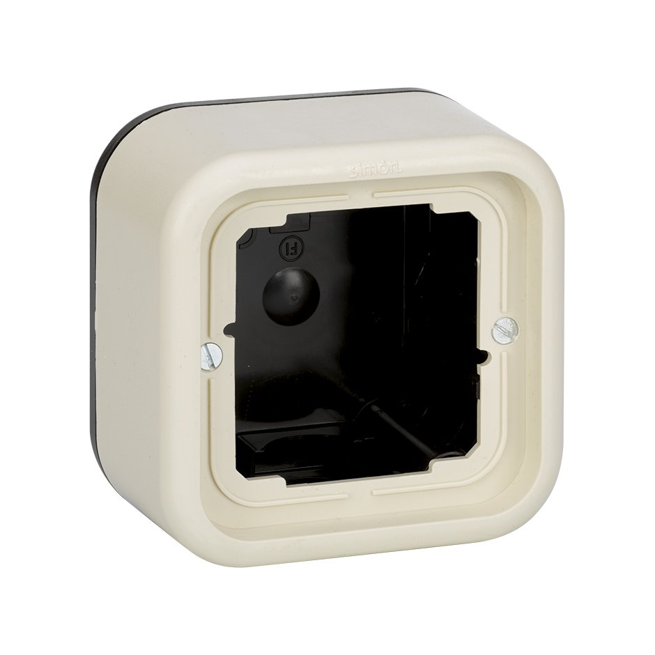High surface-mount box for 1 element ivory Simon 31