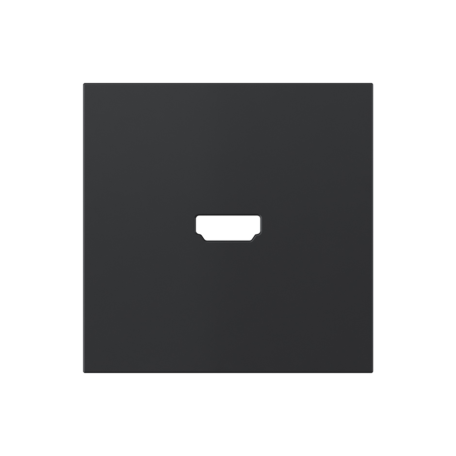 Matte black HDMI connector cover Simon 360
