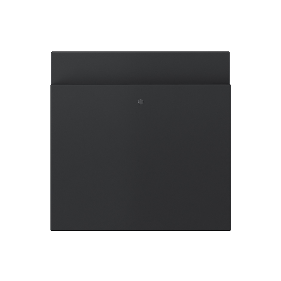 Tapa con visor para interruptor de tarjeta temporizado negro mate Simon 360