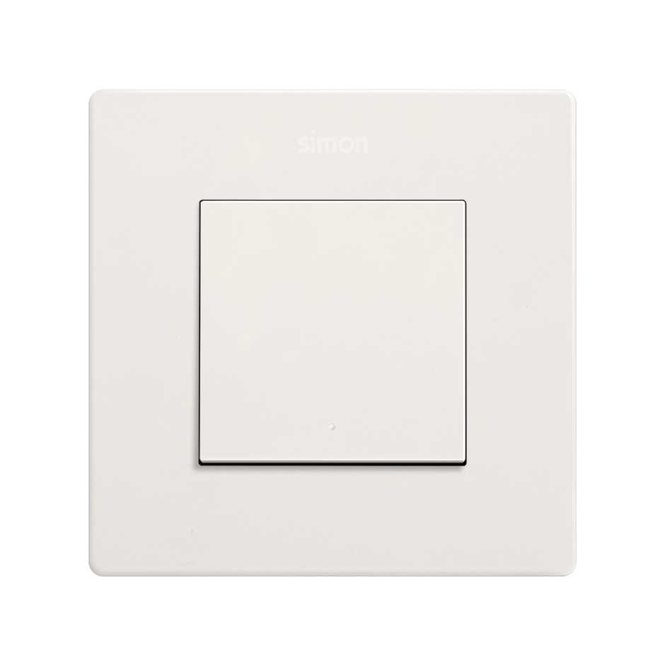Complete push-button switch kit 10AX 230V~ IP44 with fast terminal connection system white Simon 270
