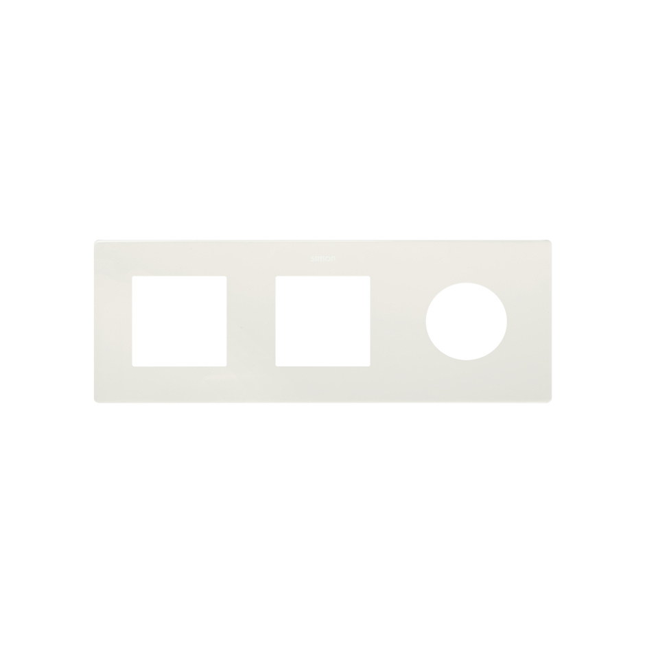 Frame composed of 2 elements and 1 minimal aesthetic for CLEAN Schuko socket outlet matt white Simon 270
