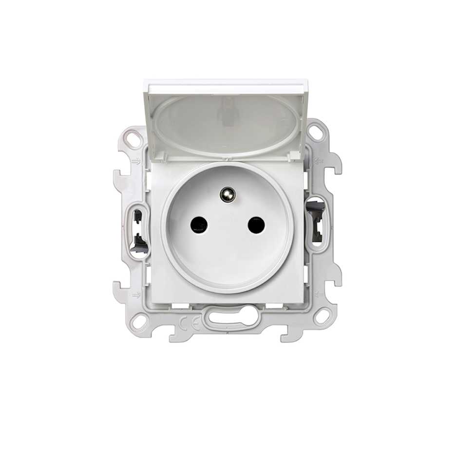 Prise électrique étanche Blanche - Neuf Sans Boîte - Pour Extérieur/salle De Bain