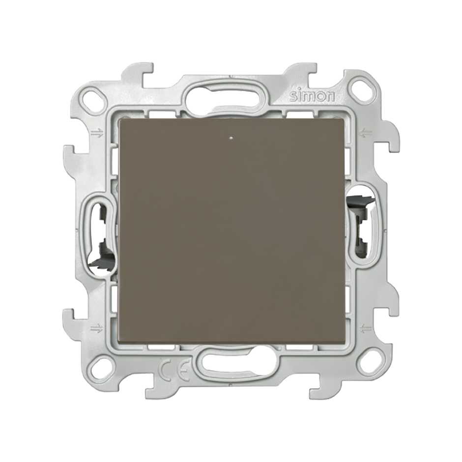 Rocker for push-button 10A 250V~ with built-in pilot light and fast terminal connection brown Simon 24 Harmonie