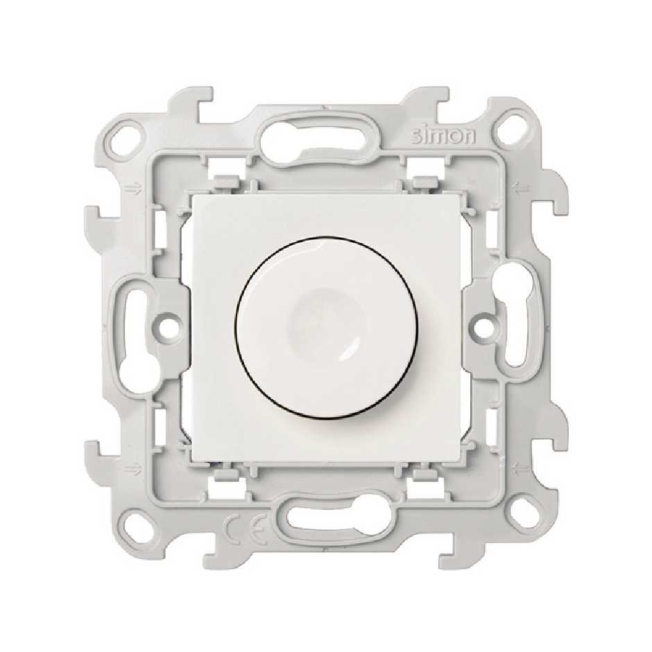 Poussoir rond lumineux 6 A 250 V connexion à vis blanc Simon 24 Harmonie