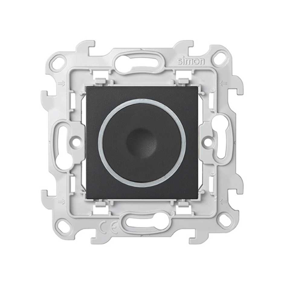 Round rocker for push-button 6A 250V~ with built-in pilot light with screw connection graphite Simon 24 Harmonie