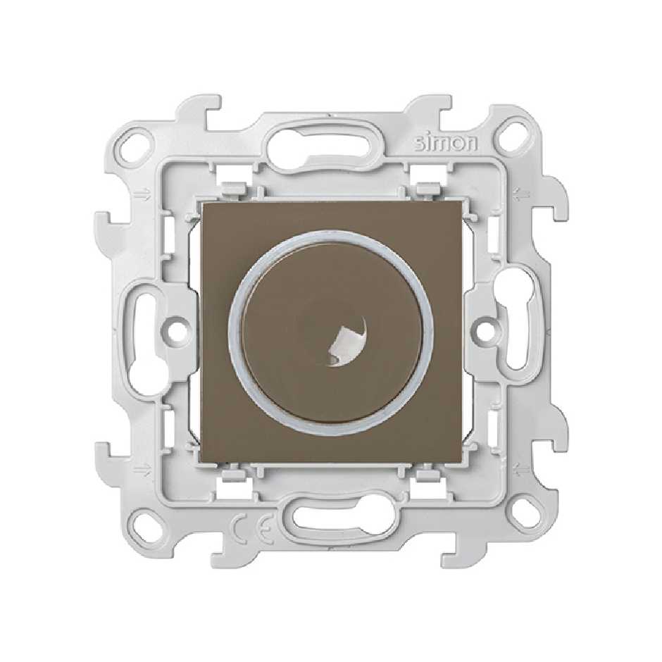 Round rocker for push-button 6A 250V~ with built-in pilot light with screw connection brown Simon 24 Harmonie