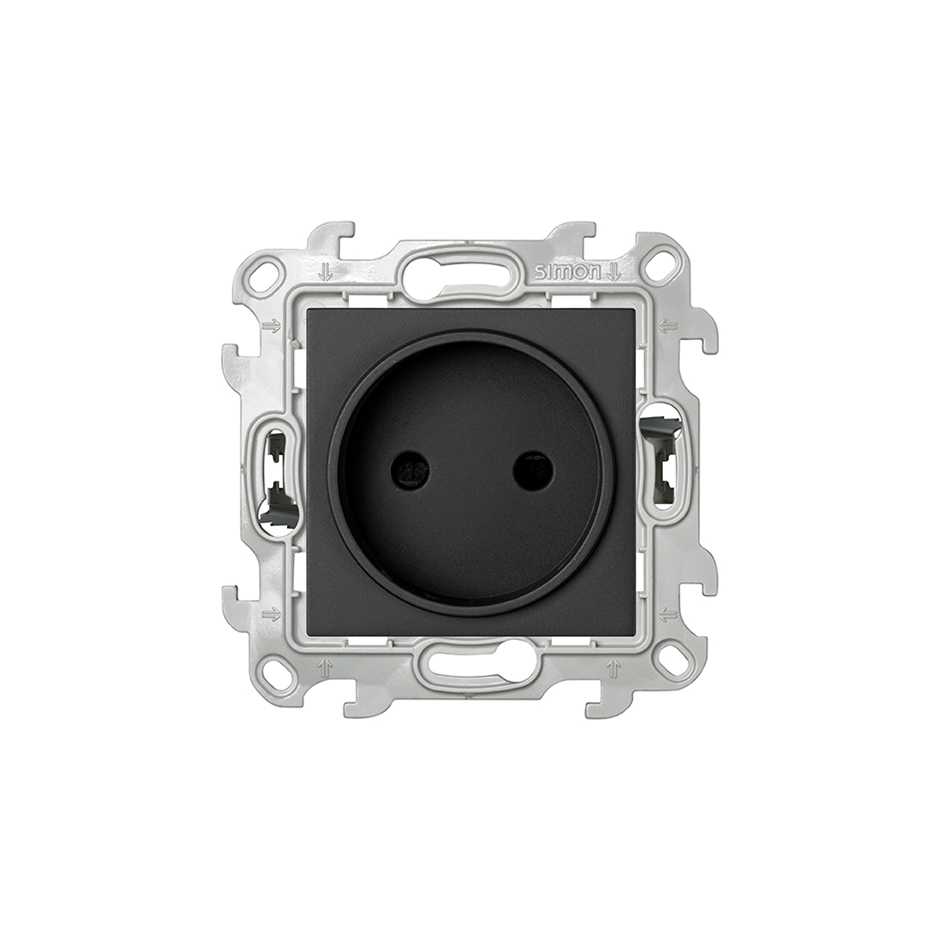 2P socket 16A 250V~ with fast terminal connection graphite Simon 24 Harmonie