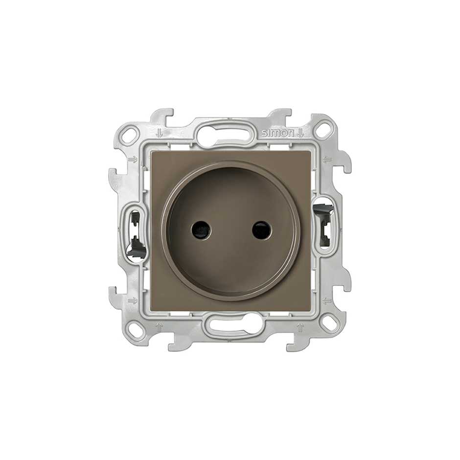 2P socket 16A 250V~ with fast terminal connection brown Simon 24 Harmonie