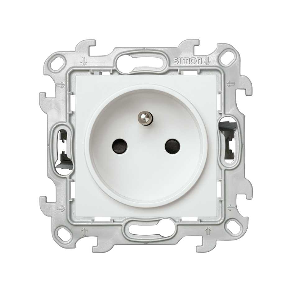 2P+T socket 16A 250V~ with fast terminal connection white Simon 24 Harmonie