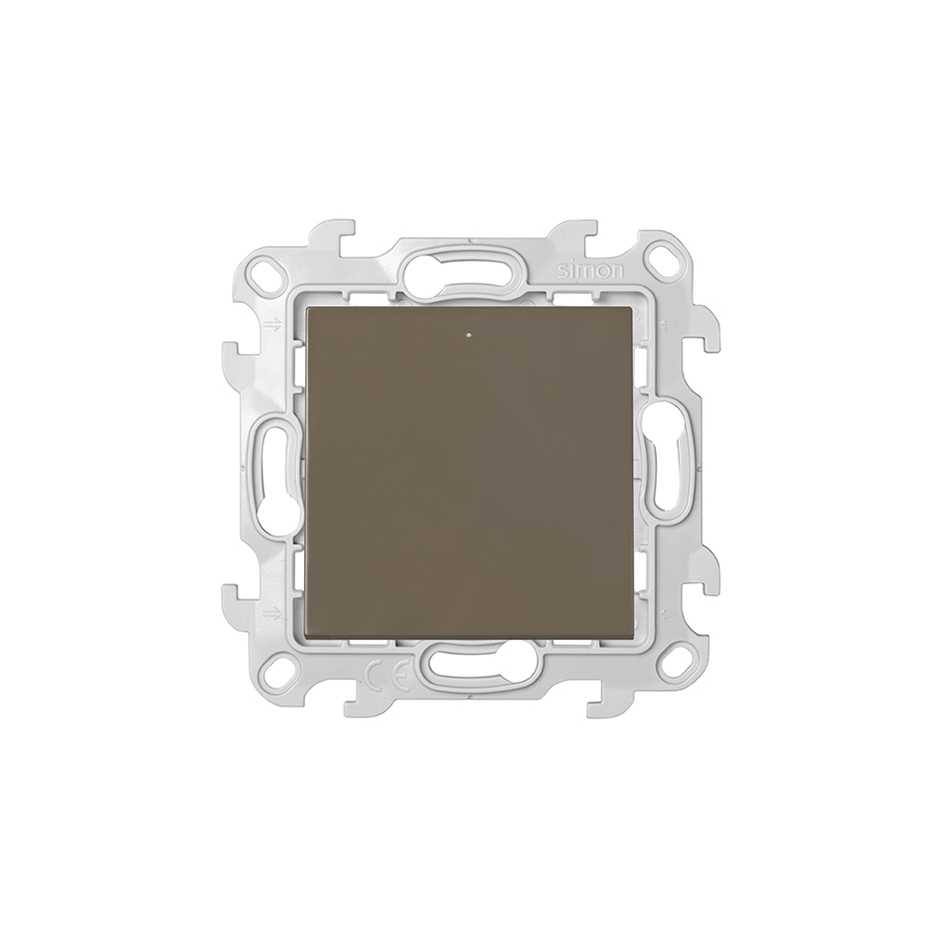 Switch for card 6 (2)A 250V~ with fast connection brown Simon 24 Harmonie