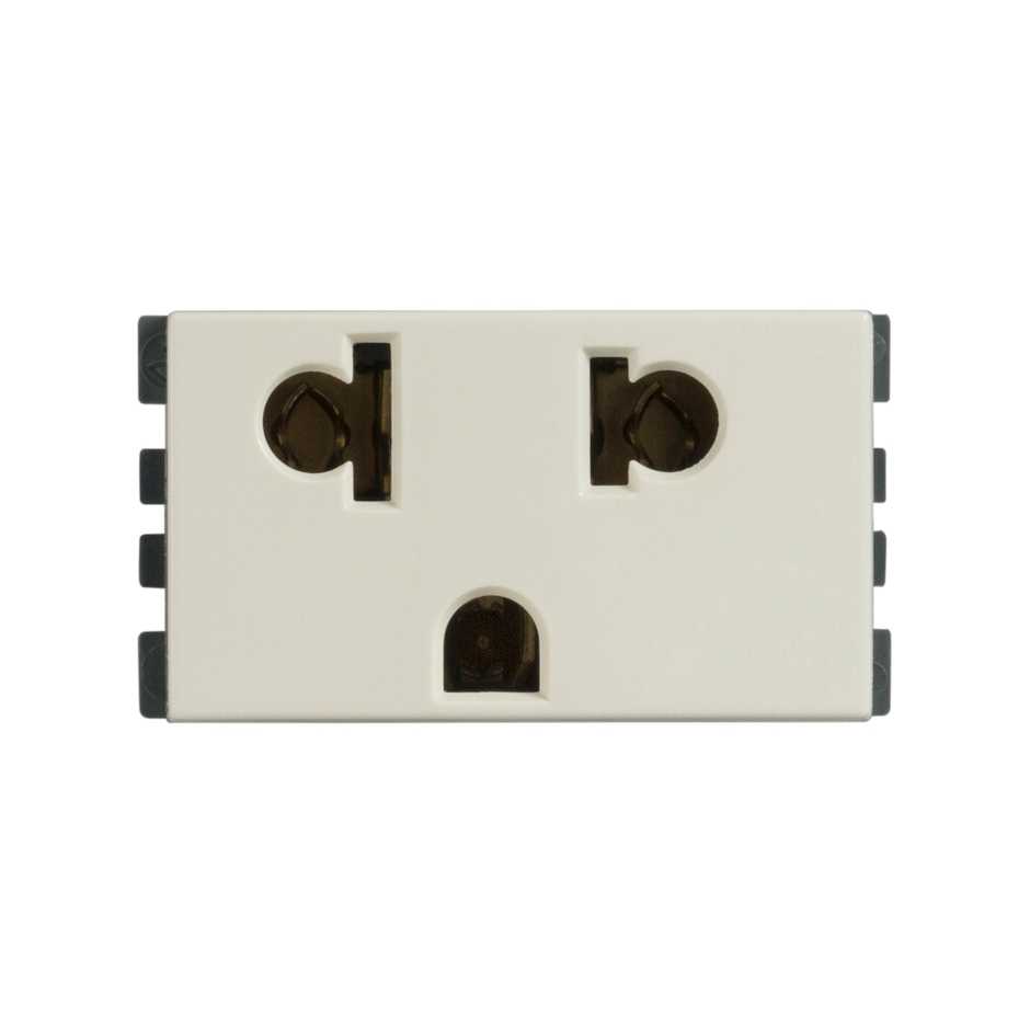 TOMA DE CORRIENTE EUROAMERICANA 2P+T 16A 127V~ Marfil S25