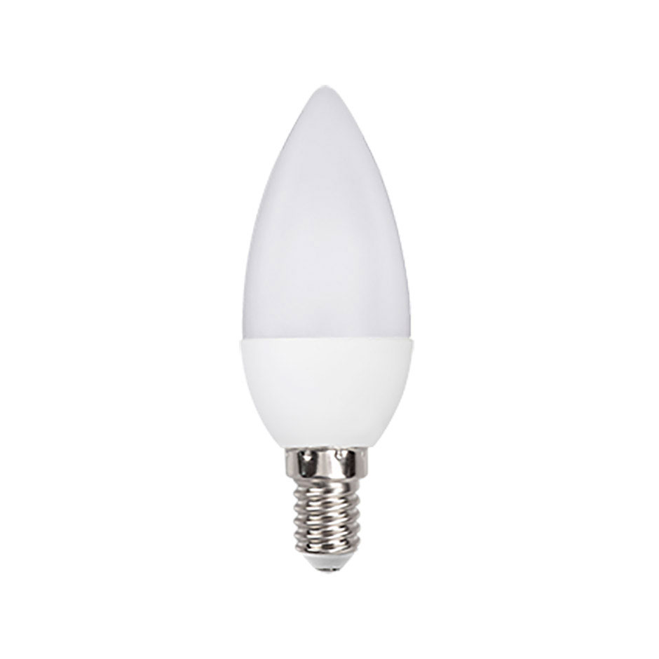 Lâmpada LED E-14, com forma de vela biselada, de 6 W, 500 lúmenes, 200º de luz fria da Simon