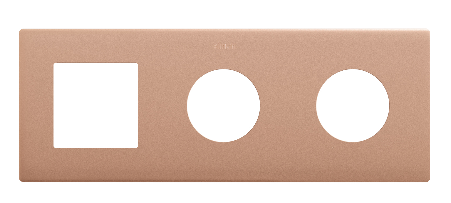 Frame composed of 1 element and 2 minimal aesthetics for CLEAN Schuko socket outlet copper Simon 270