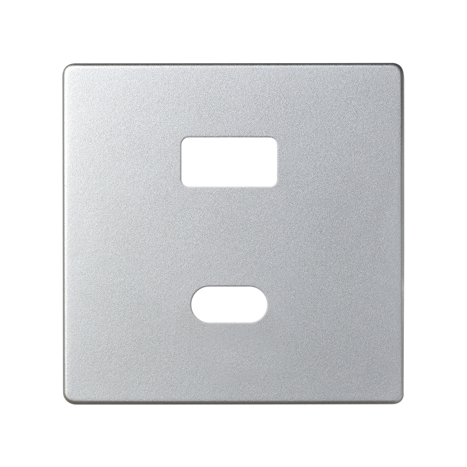 PLACA PARA CARGADOR USB A+C QUICKCHARGE ALUMINIO MATE SIMON 82