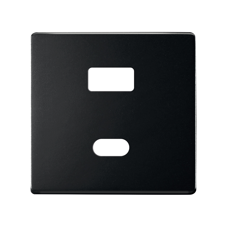 PLACA PARA CARGADOR USB A+C QUICKCHARGE NEGRO MATE SIMON 82 CONCEPT