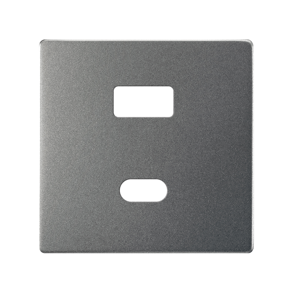 PLACA PARA CARGADOR USB A+C QUICKCHARGE TITANIO SIMON 82 CONCEPT