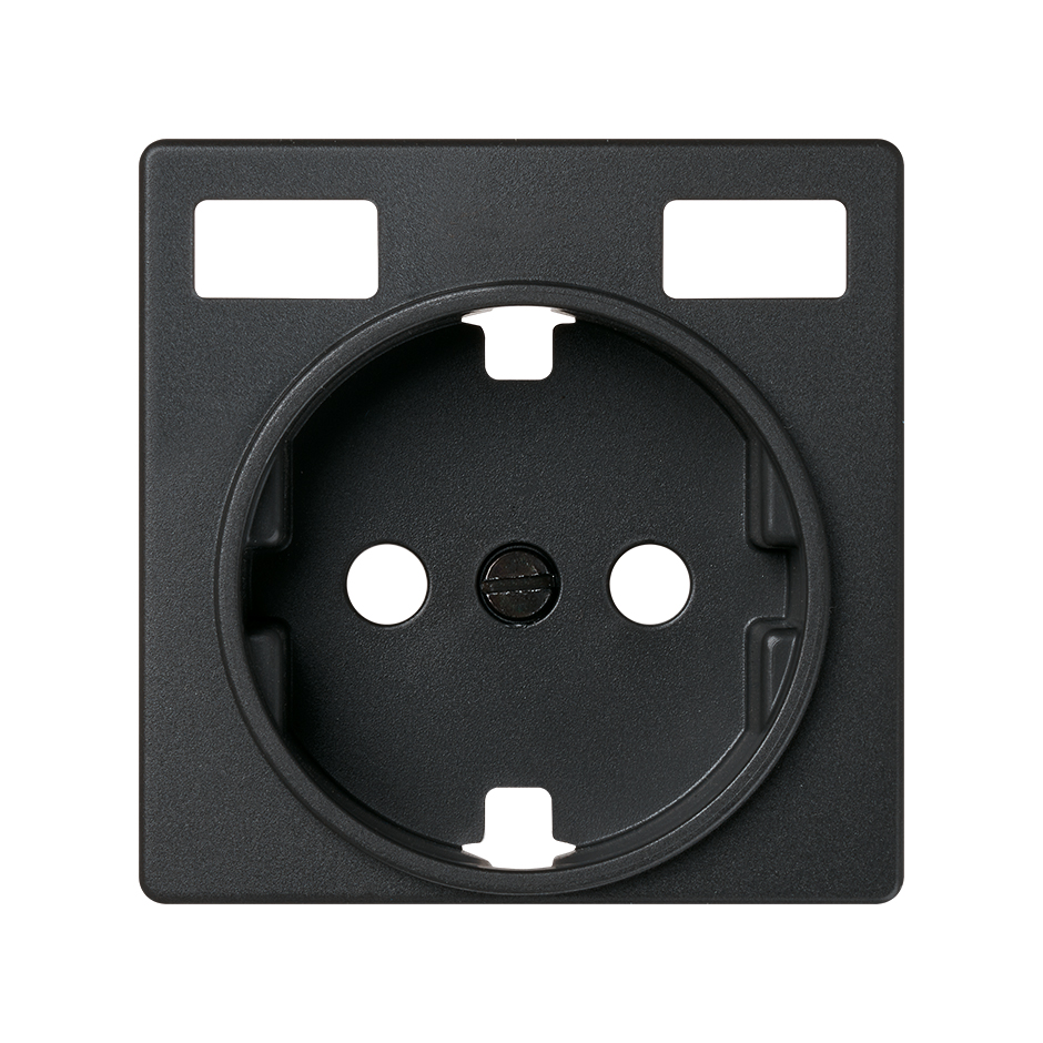 TAPA BASE ENCHUFE SCHUKO CON 2 USB C+C GRAFITO SIMON 82