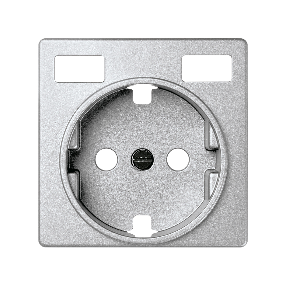 TAPA BASE ENCHUFE SCHUKO CON 2 USB C+C ALUMINIO MATE SIMON 82