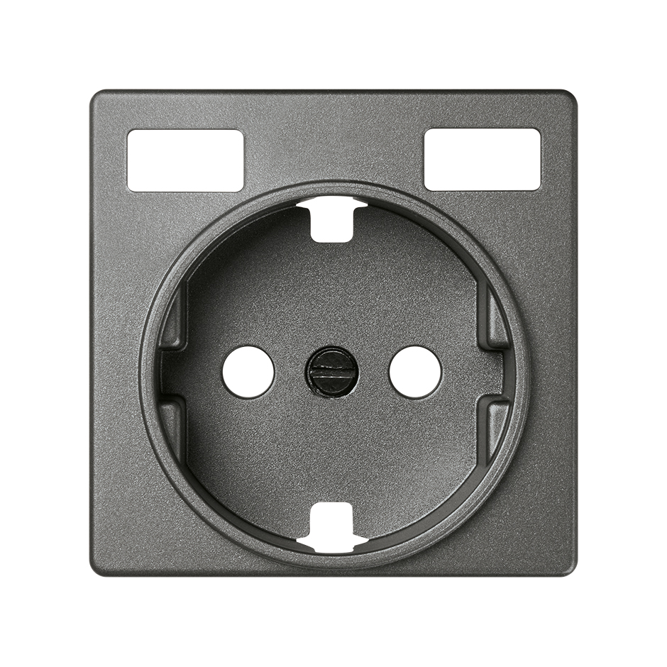 SCHUKO SOCKET COVER WITH 2 USB C+C TITANIUM SIMON 82 CONCEPT