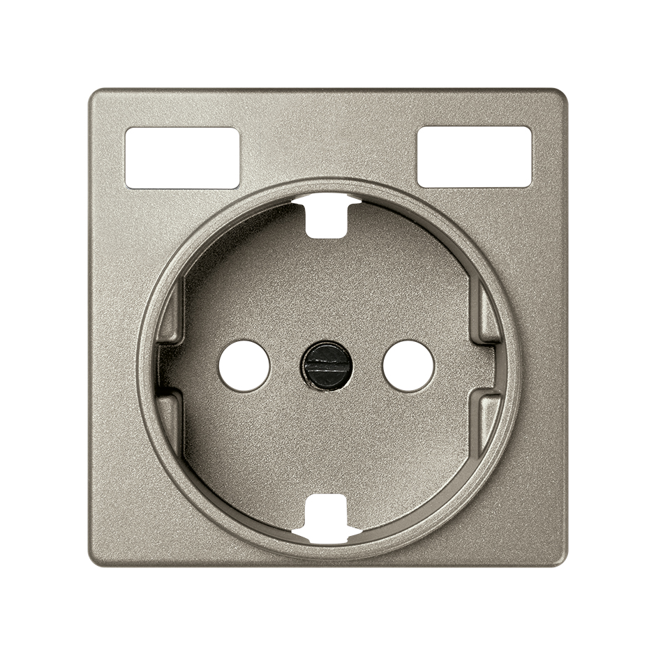 Schuko Socket Cover with 2 USB C+C Champagne Simon 82 Concept