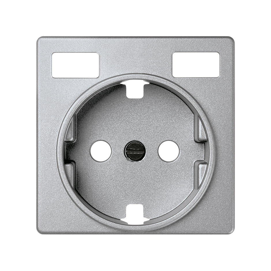 TAPA BASE ENCHUFE SCHUKO CON 2 USB C+C ALUMINIO SIMON 82