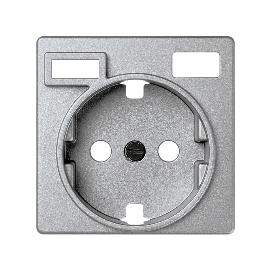 COVER FOR SCHUKO SOCKET BASE WITH 2 USB CHARGERS A + C 10.5W COLD ALUMINIUM SIMON 82