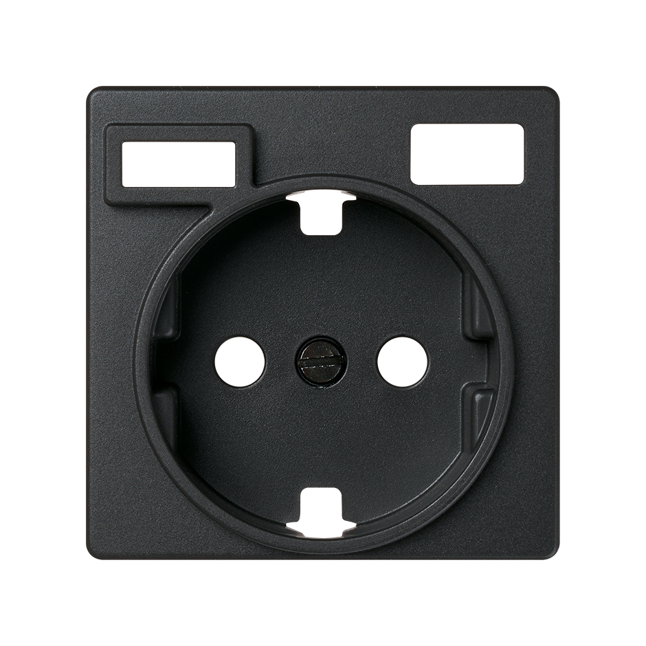 COVER FOR SCHUKO SOCKET BASE WITH 2 USB CHARGERS A + C 10.5W GRAPHITE SIMON 82