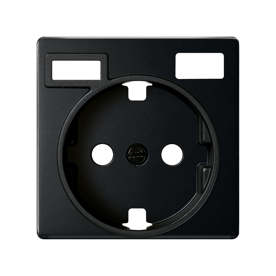 COVER FOR SCHUKO SOCKET BASE WITH 2 USB CHARGERS A + C 10.5W MATT BLACK SIMON 82 CONCEPT