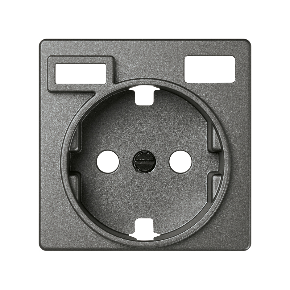 COVER FOR SCHUKO SOCKET BASE WITH 2 USB CHARGERS A + C 10.5W TITANIUM SIMON 82 CONCEPT