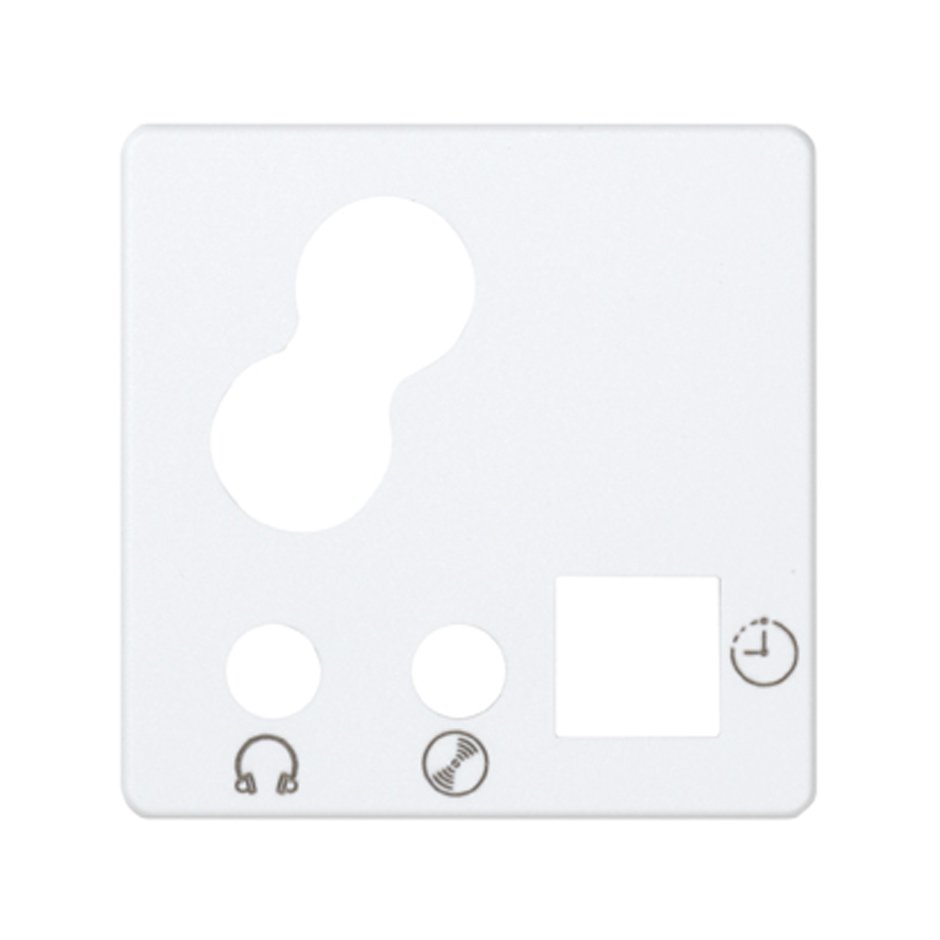 Placa para comando digital de 1 canal com entrada e saída para jack 3,5 mm branco Simon 27 Play