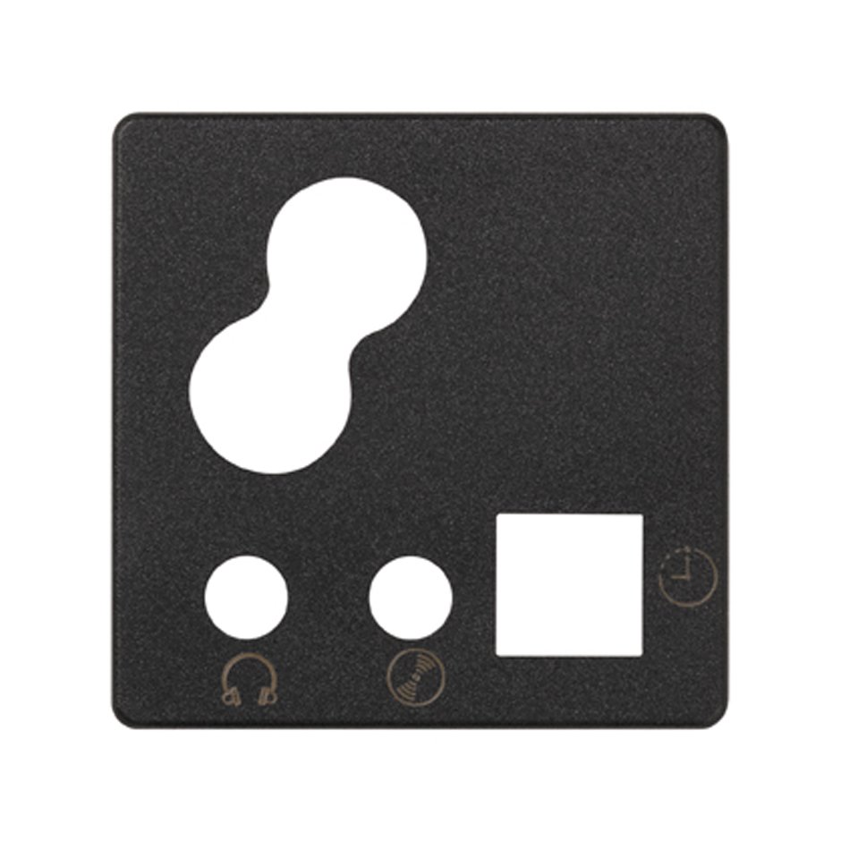 Plate for digital control with 1 trunking with input and output for 3.5 mm jack graphite Simon 27 Play