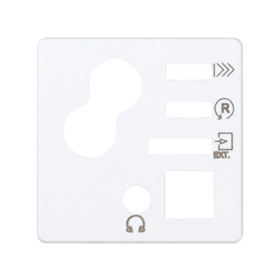 Placa para comando digital de 1 canal com sintonizador FM e saída jack 3,5 mm branco Simon 27 Play