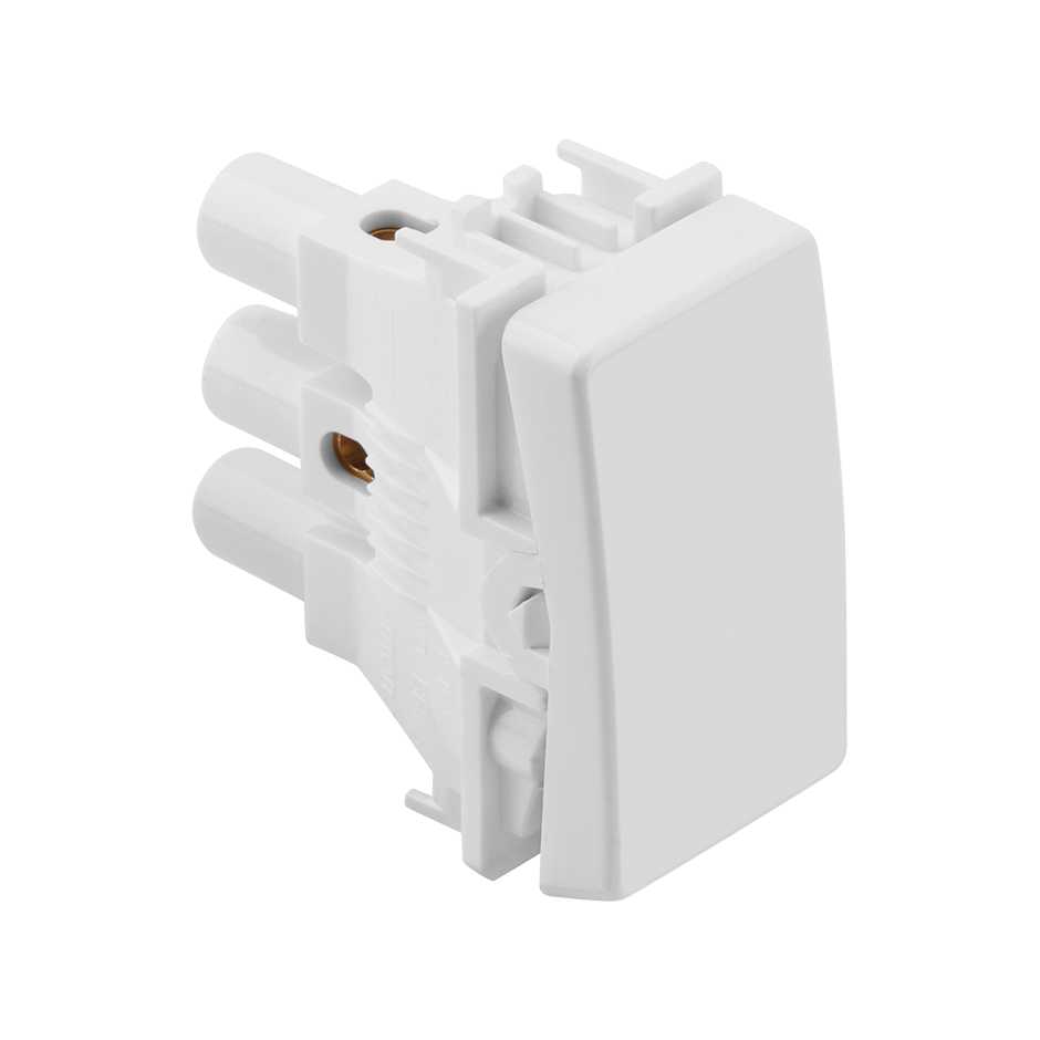 Interruptor paralelo 10 A 250V~ de 1 módulo com borne conexão parafuso branco Simon 19