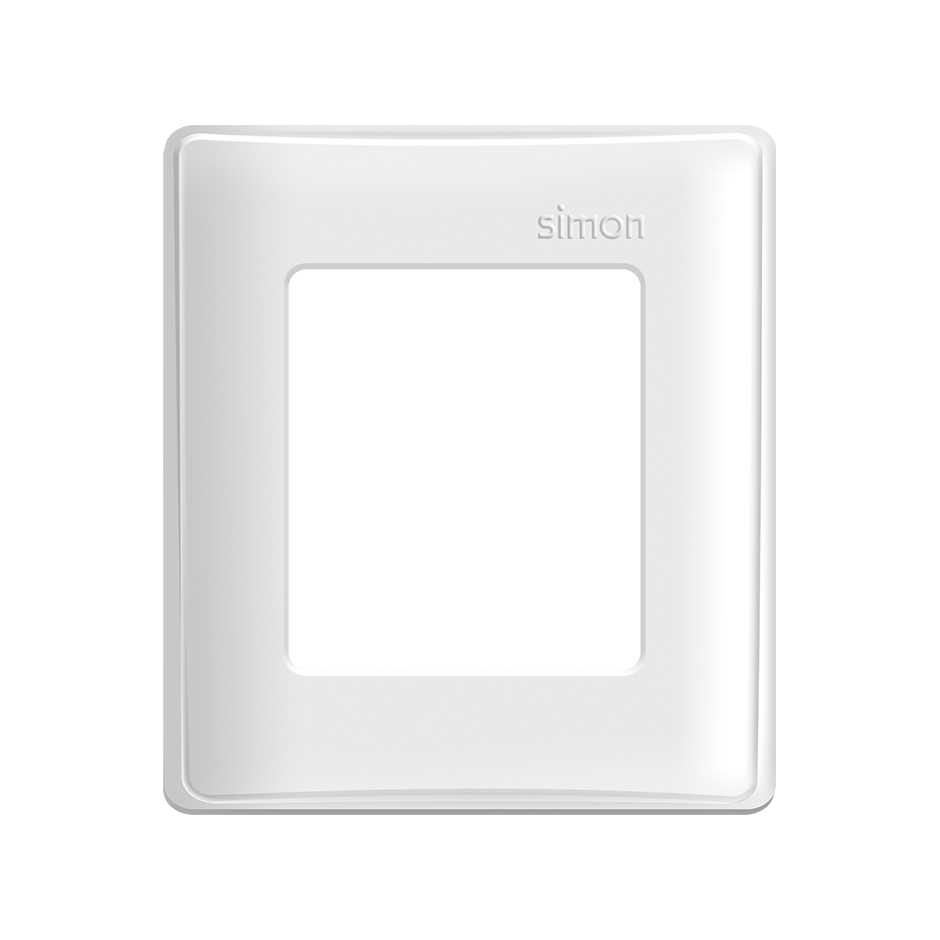 Placa de 2 postos branco Simon 19 Sobrepor