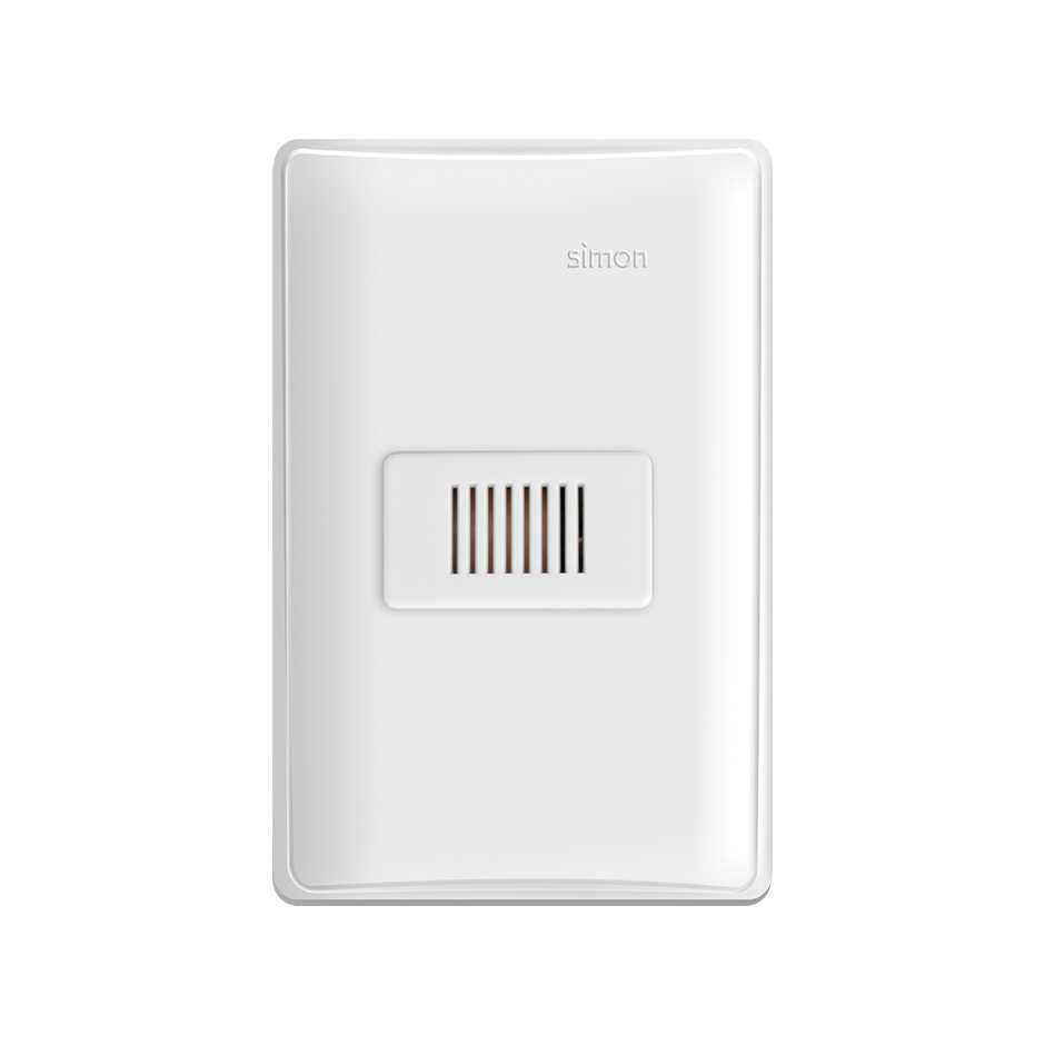 Conjunto de 1 cigarra automático 1 placa de 1 posto 4x2 com suporte 10 A 250 V~ branco Simon 19