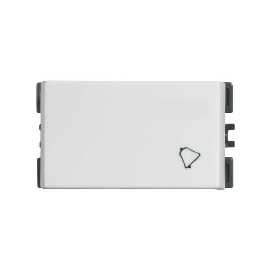 Pulsador unipolar de campana 16A 127V con embornamiento a tornillo blanco Simon 25 Plus