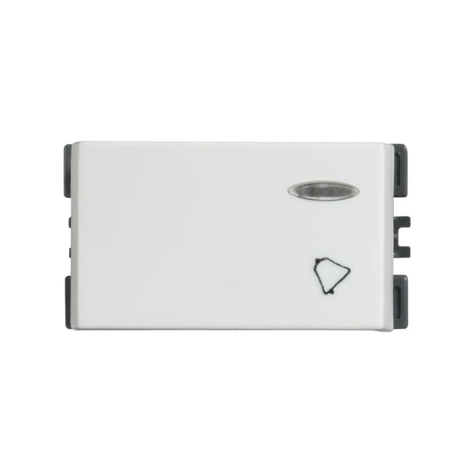 Pulsador de campana con visor 16A 127V blanco Simon 25 Plus