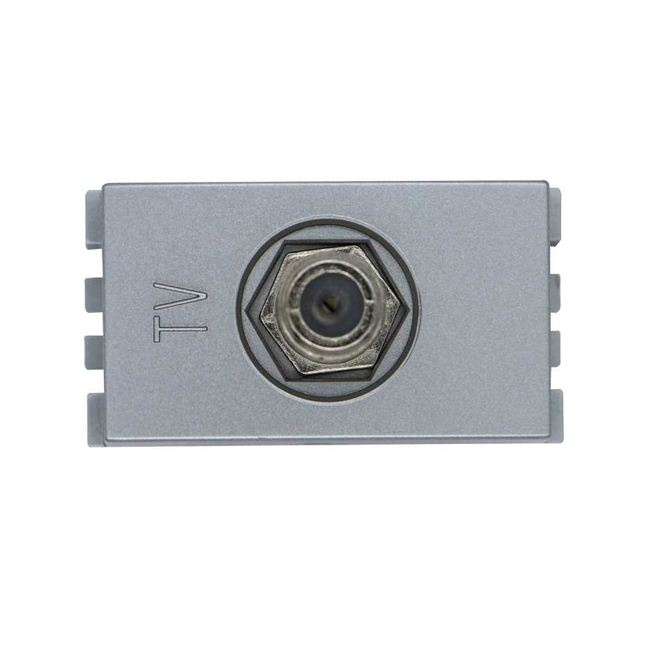 Toma TV coaxial aluminio Simon 25 Plus