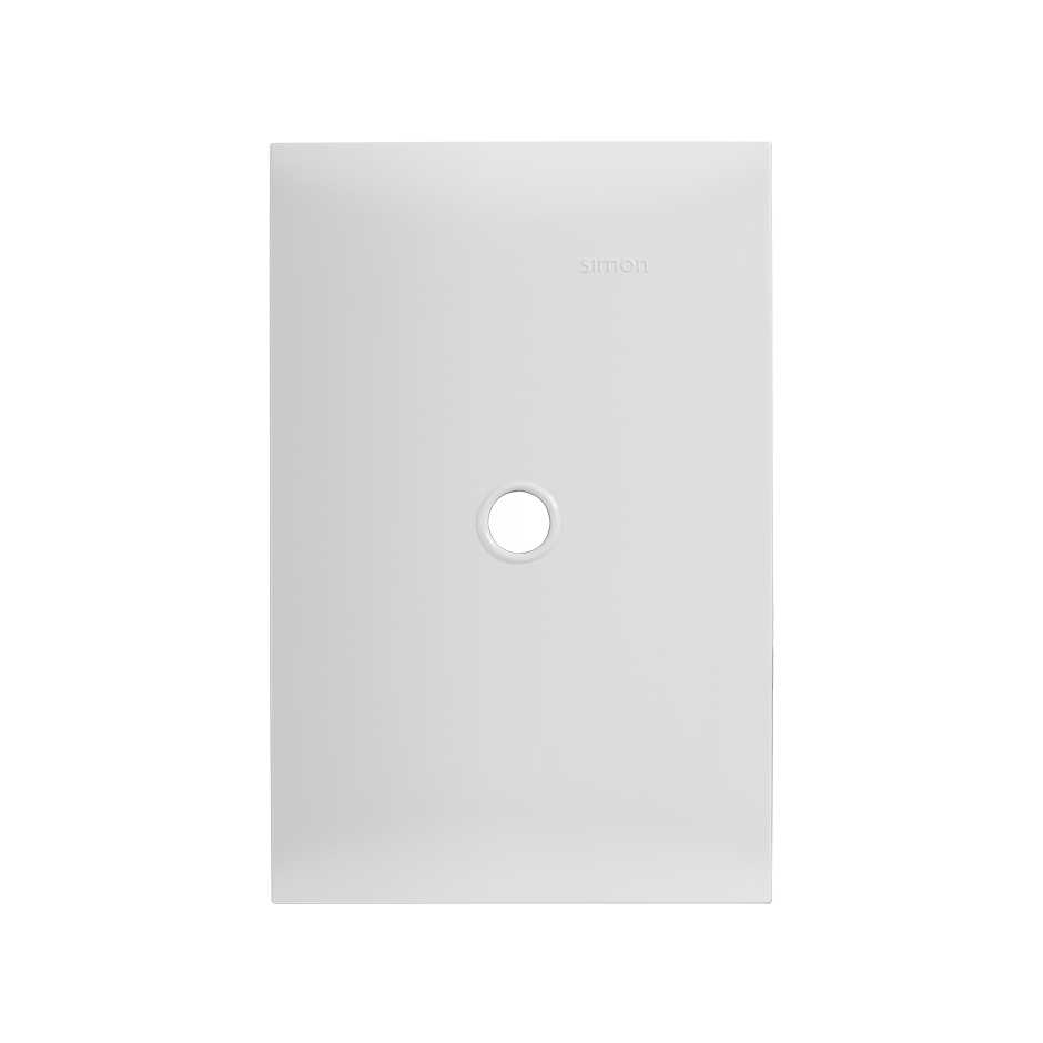Cable output plate with chassis white Simon 25 Plus