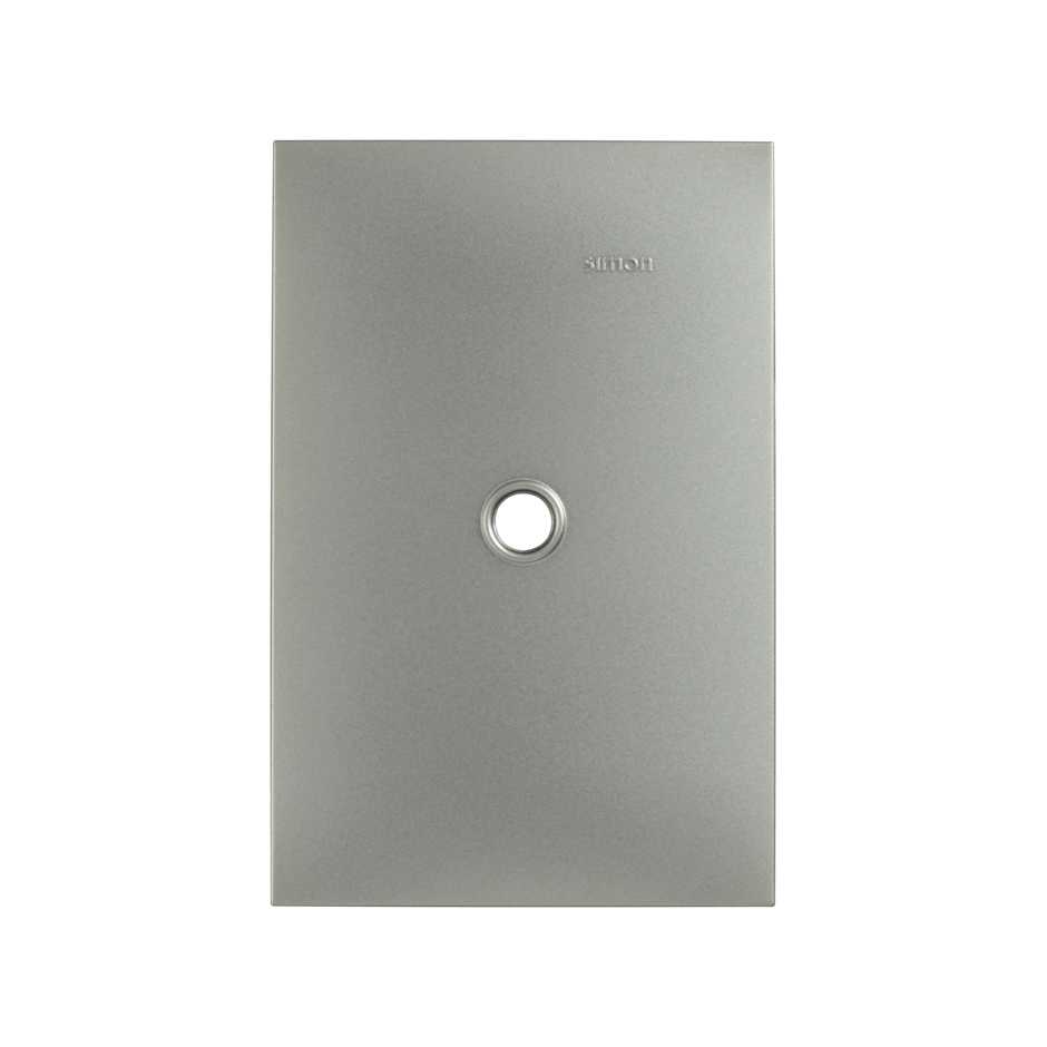 Cable output plate without chassis aluminum matte Simon 25 Plus