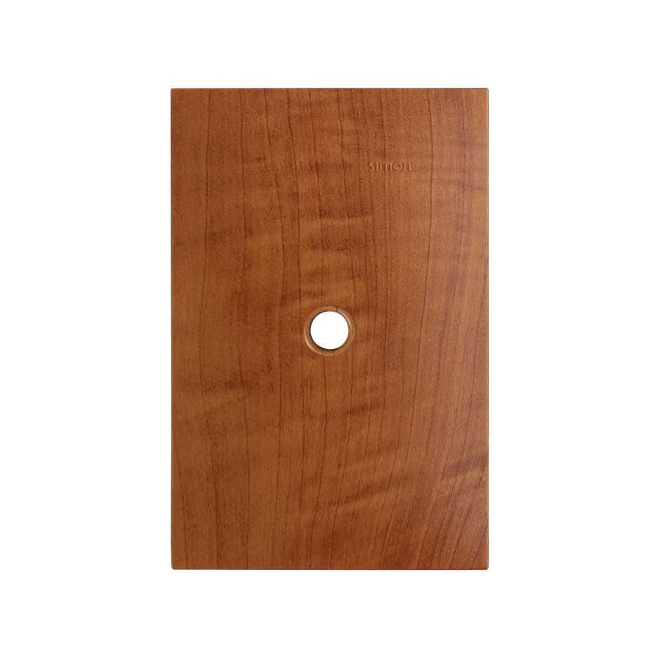 Placa salida de cable sin chasis madera roble Simon 25 Plus