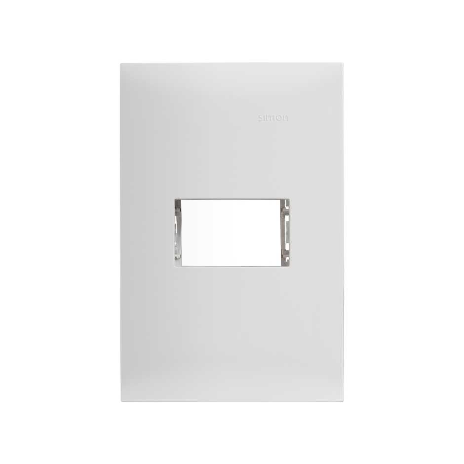 Placa de 1 módulo con chasis blanco Simon 25 Plus