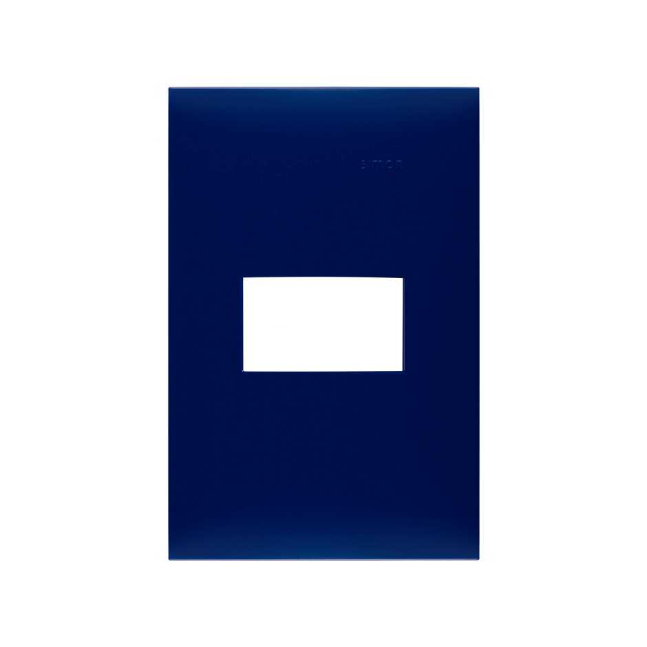 Placa de 1 módulo sin chasis azul marina Simon 25 Plus