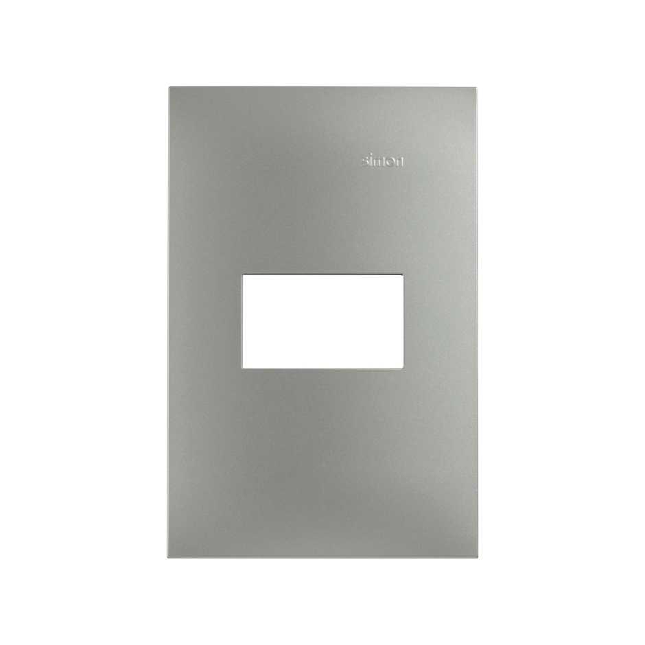 Placa de 1 módulo sin chasis aluminio mate Simon 25 Plus