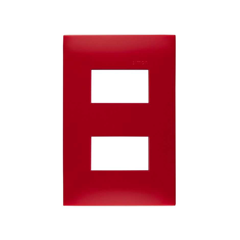 Plate for 2 modules without frame crimson red Simon 25 Plus